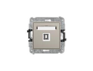 ICON Mechanizm gniazda pojedynczego USB A-B 2.0 taupe 60IGUSB-3