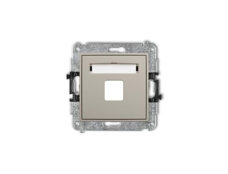 ICON Mechanizm gniazda multimedialnego pojednczego bez modułu (standard Keystone) taupe 60IGM-1P