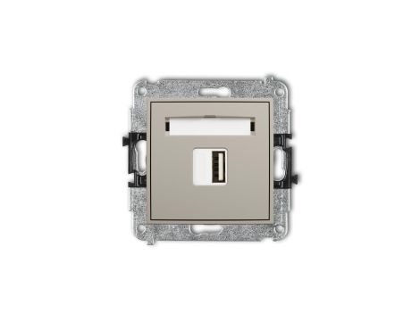 ICON Mechanizm ładowarki USB pojedynczej USB A, 5W max., 5V, 1A taupe 60ICUSB-1