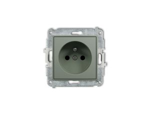 ICON Mechanizm gniazda pojedynczego z uziemieniem 2P+Z (przesłony torów prądowych) szałwiowy 61IGP-1zp