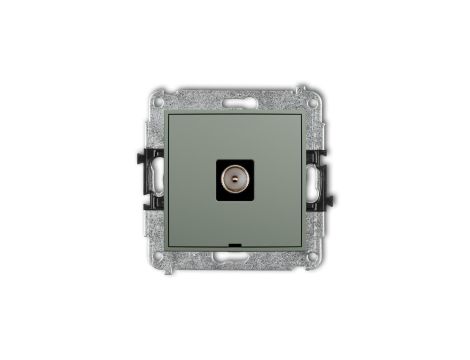 ICON Mechanizm gniazda antenowego pojedynczego TV, bez pola opisowego szałwiowy 61IGTVBO-1