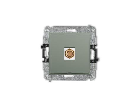 ICON Mechanizm gniazda antenowego pojedynczego typu F (SAT) pozłacany, bez pola opisowego szałwiowy 61IGFBO-1.1