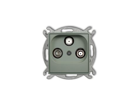 ICON Mechanizm gniazda abonenckiego 2 wyjścia SAT + TV szałwiowy 61IGSN