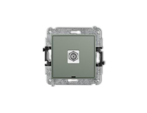 ICON Mechanizm gniazda antenowego pojedynczego typu F (SAT) niklowany, bez pola opisowego szałwiowy 61IGFBO-1