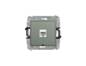 ICON Mechanizm gniazda komputerowego pojedynczego 1xRJ45, kat. 6, 8-stykowy, bez pola opisowego szałwiowy 61IGKBO-3