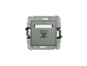 ICON Mechanizm gniazda komputerowego pojedynczego 1xRJ45, kat. 5e, ekranowany, 8-stykowy szałwiowy 61IGK-1e