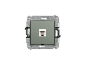 ICON Mechanizm gniazda komputerowego pojedynczego 1xRJ45, kat. 5e, 8-stykowy, bez pola opisowego szałwiowy 61IGKBO-1