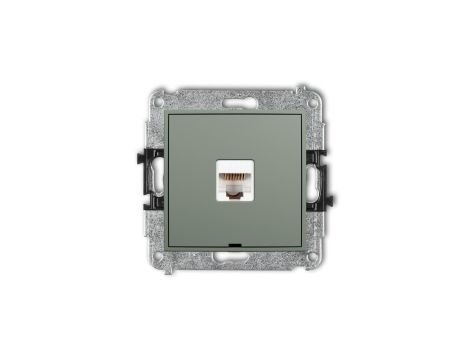 ICON Mechanizm gniazda komputerowego pojedynczego 1xRJ45, kat. 5e, 8-stykowy, bez pola opisowego szałwiowy 61IGKBO-1