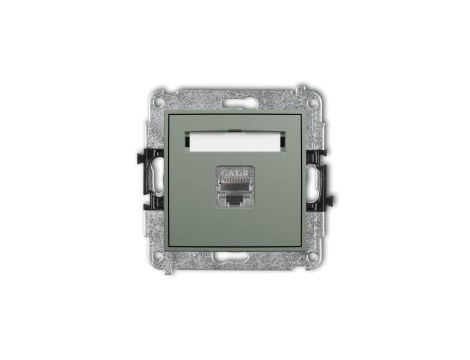 ICON Mechanizm gniazda komputerowego pojedynczego 1xRJ45, kat. 8, ekranowany, 8-stykowy szałwiowy 61IGK-11