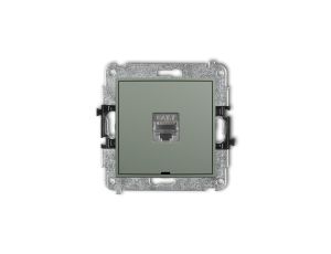 ICON Mechanizm gniazda komputerowego pojedynczego 1xRJ45, kat. 7, ekranowany, 8-stykowy, bez pola opisowego szałwiowy 61IGKBO-9