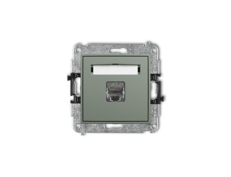 ICON Mechanizm gniazda komputerowego pojedynczego 1xRJ45, kat. 6, ekranowany, 8-stykowy szałwiowy 61IGK-5