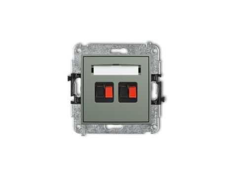 ICON Mechanizm gniazda głośnikowego podwójnego szałwiowy 61IGG-2