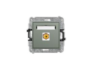 ICON Mechanizm gniazda pojedynczego RCA (typu cinch - żółty, pozłacany) szałwiowy 61IGRCA-1