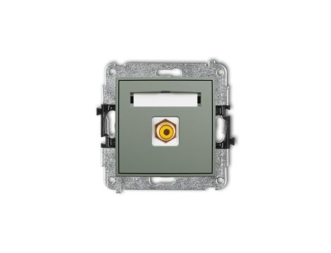 ICON Mechanizm gniazda pojedynczego RCA (typu cinch - żółty, pozłacany) szałwiowy 61IGRCA-1