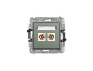 ICON Mechanizm gniazda głośnikowego poj. (typu banan - czerwony i czarny, pozłacany, 4 mm2, do lutowania) szałwiowy 61IGG-3