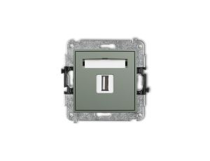 ICON Mechanizm gniazda pojedynczego USB A-A 2.0 szałwiowy 61IGUSB-1