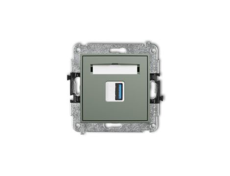 ICON Mechamizm gniazda pojedynczego USB A-A 3.0 szałwiowy 61IGUSB-5
