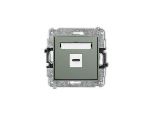 ICON Mechanizm gniazda pojedynczego 1xUSB C-C szałwiowy 61IGUSB-7