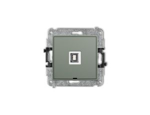 ICON Mechanizm gniazda pojedynczego USB A-B 2.0, bez pola opisowego szałwiowy 61IGUSBBO-3