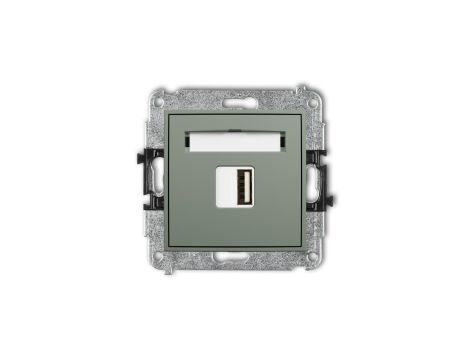 ICON Mechanizm ładowarki USB pojedynczej USB A, 10W max., 5V, 2A szałwiowy 61ICUSB-3