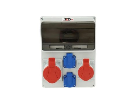 Rozdzielnica Budowlana 11M PERLIT 32A/5P + 16A/5P + 2Gs 230V 04.140