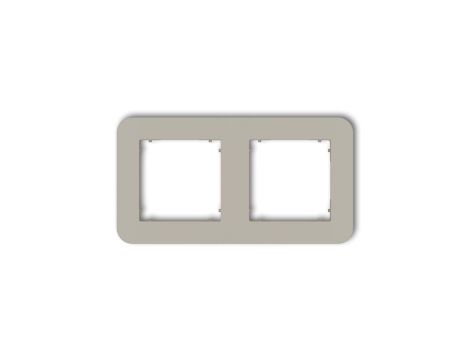 MINI Ramka uniwersalna podwójna zaokrąglona z tworzywa taupe 60MRTZ-2