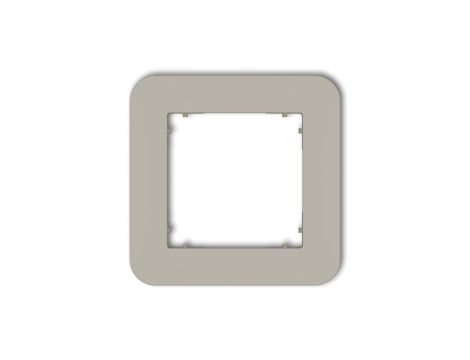 MINI Ramka uniwersalna pojedyncza zaokrąglona z tworzywa taupe 60MRTZ-1