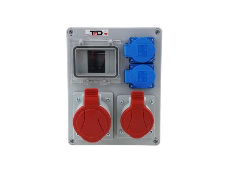 Rozdzielnica budowlana Jura 32A/5p + 16A/5P + 2Gs 230V 01.101