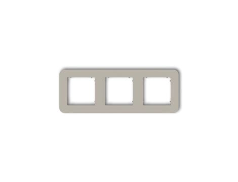 MINI Ramka uniwersalna potrójna zaokrąglona z tworzywa taupe 60MRTZ-3