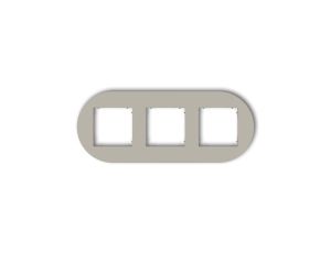 MINI Ramka uniwersalna potrójna okrągła z tworzywa taupe 60MRTO-3
