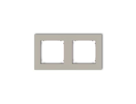 MINI Ramka uniwersalna podwójna kwadratowa z tworzywa taupe 60MR-2