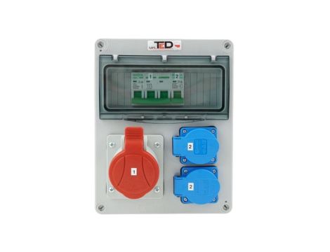 Rozdzielnica budowlana Jurata 16A/5P + 2Gs 230V 01.106