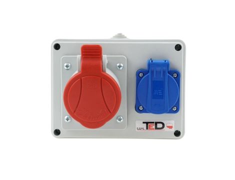 Rozdzielnica budowlana RS-06 16A/5P + Gs 230V 06.165