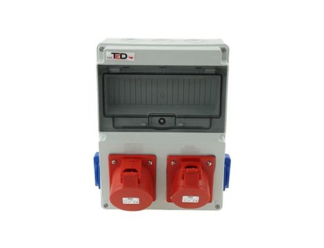 Rozdzielnica budowlana 10M RUBIN 32A/5P + 16A/5P + 2Gs 230V 01.570