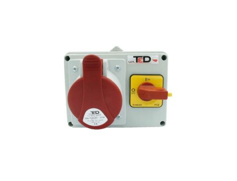 Rozdzielnica budowlana 32A/5P + Wyłącznik 0-1 06.306