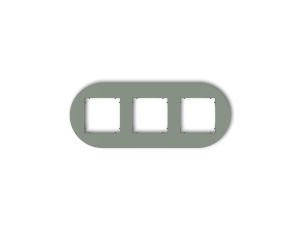 MINI Ramka uniwersalna potrójna okrągła z tworzywa szałwiowy 61MRTO-3