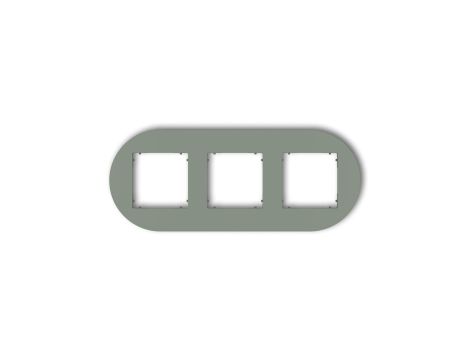 MINI Ramka uniwersalna potrójna okrągła z tworzywa szałwiowy 61MRTO-3