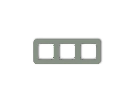 MINI Ramka uniwersalna potrójna zaokrąglona z tworzywa szałwiowy 61MRTZ-3