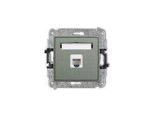 MINI Mechanizm gniazda telefonicznego pojedynczego 1xRJ11, 4-stykowy, beznarzędziowe szałwiowy 61MGT-1