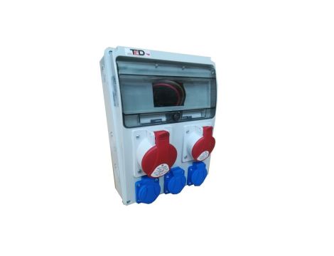 Rozdzielnica budowlana BERYL 2x32A/5P + 3Gs 230V 04.126