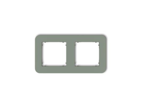 MINI Ramka uniwersalna podwójna zaokrąglona z tworzywa szałwiowy 61MRTZ-2