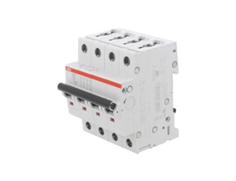S204-C10 Wyłącznik nadprądowy, 230/400VAC, Prąd znamionowy: 10A, 4-biegunowy, 6kA, szczelność IP20