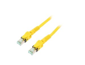 09488585745030 Patch cord S/FTP 6a linka Cu PUR żółty 3m 27AWG Żyły: 8