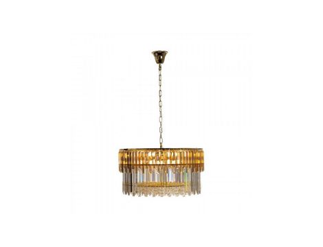 Lampa wisząca CAMILLE kolor złoty/przezroczysty bursztynowy metal/szkło, 16xE14 IP20 19101/16 Zuma Line