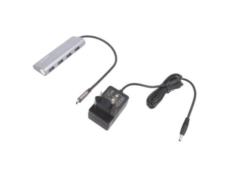 Hub USB, USB A gniazdo x4, USB C wtyk, USB 3.2, PnP, 5Gbps UA0309