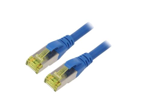 DK-1644-A-050/B Patch cord S/FTP 6a linka Cu LSZH niebieski 5m 26AWG