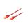 DK-1512-300/R Patch cord U/UTP 5e linka CCA PVC czerwony 30m 26AWG
