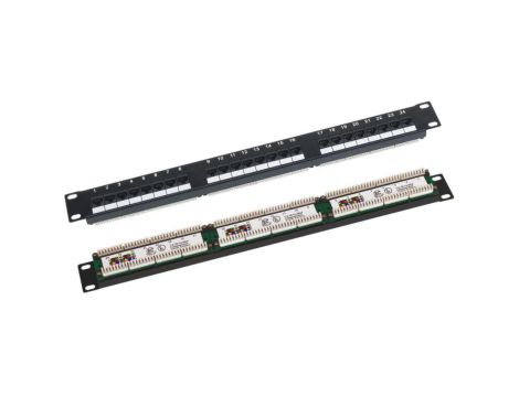 Patch panel 1U/19 cali UTP nieekranowany 24 porty kat. 6 złącza LSA Q-LANTEC - Q-LANTEC