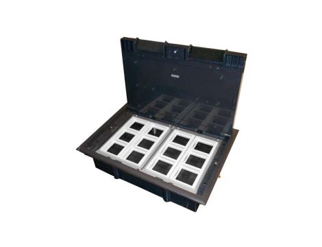 Puszka podłogowa (floorbox) 12M (45x45) regulowana głębokość, do podłogi technicznej (wylewka opcjonalnie) ALANTEC - ALANTEC