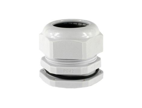 Dławnica kablowa 30-38mm IP67 gwint calowy jasnoszara PG42